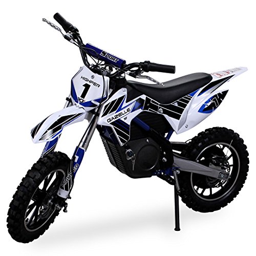 Gazelle ELEKTRO - Mini motocicleta de cross, 500 W, incluye horquilla reforzada, color azul