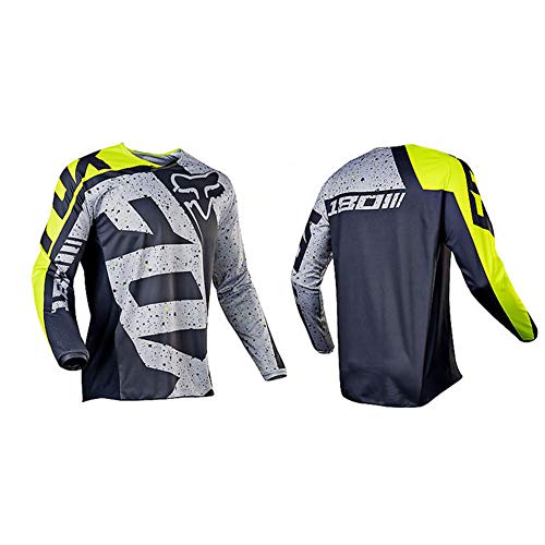 HFJLL Mountain Bike Motocross Jersey Camiseta de Manga Larga - Traje de Descenso al Aire Libre a Prueba de Viento,No.20,M