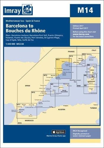 Imray Chart M14: Barcelona to Bouches Du Rhone (M Series)