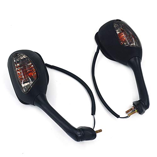 JFG RACING Retrovisores laterales para motocicleta con indicadores LED de señal de giro para Suzuki GSXR600 GSXR750 06 07 08 09 10 GSXR1000 05-08 GSXR 600 06-10 bicicleta deportiva