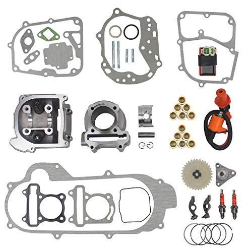 Juego de válvula Big Bore de 64 mm, 100 cc, repuesto para GY6 49 CC 50 CC 139 QMB. Motor de 50 mm de orificio con bobina de encendido Racing CDI Juego de válvula Big Bore de 64 mm, 100 cc, repuesto para GY6 49 CC 50 CC 139 QMB. Motor de 50 mm de orificio con bobina de encendido Racing CDI