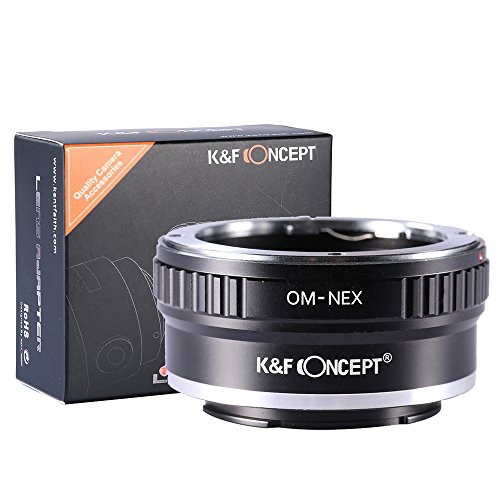 K&F Concept Adaptador de Montaje Pro Lente, Olympus OM Lente al Cuerpo de la cámara de Sony NEX (E-Mount), para NEX-3, NEX-3N, NEX-5, NEX-5R, NEX-6, NEX-7