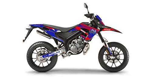 Kit de decoración para moto Cross Derbi Senda SM 50 Ike azul rojo 2018 a 2021