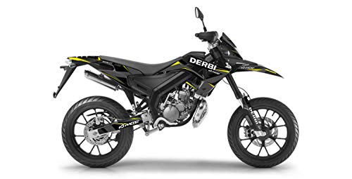 Kit de decoración para moto Cross Derbi Senda SM 50 Shine amarillo 2018 a 2021