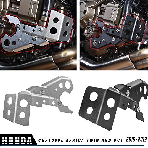 LoraBaber CRF 1000L CRF 1000 L Derecha Cubierta de la caja del motor Protector de la tapa de la culata del cilindro para Honda CRF1000L Africa Twin 2016 2017 2018 2019 (Negro)