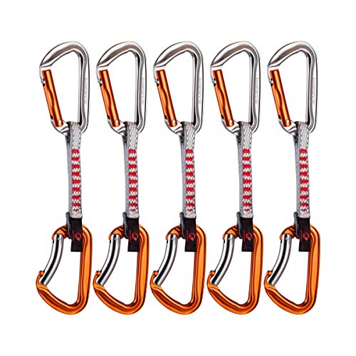 Mammut 5ER Pack Wall Key Lock Express Sets Mosquetón, Unisex Adulto, Multicolor (Straight Gate/Bent Gate, Silve), 10 CM