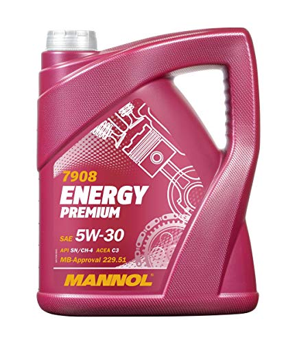 MANNOL energía Premium 5 W-30 API SN/CF Motor Petróleo – 5 litros