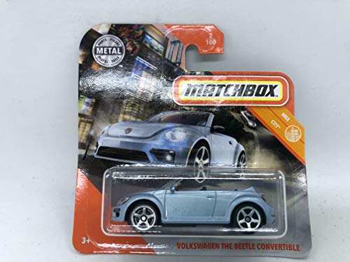 Matchbox 2020 MBX City 2/100 - Volkswagen The Beetle Convertible Azul Metálico (Tarjeta Corta)