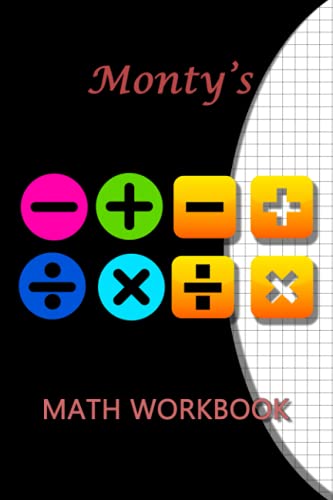 Monty's Math WorkBook: Monty Personalised Custom Maths / Graph paper / Grid / Geometric 6x9 - Symbol Theme