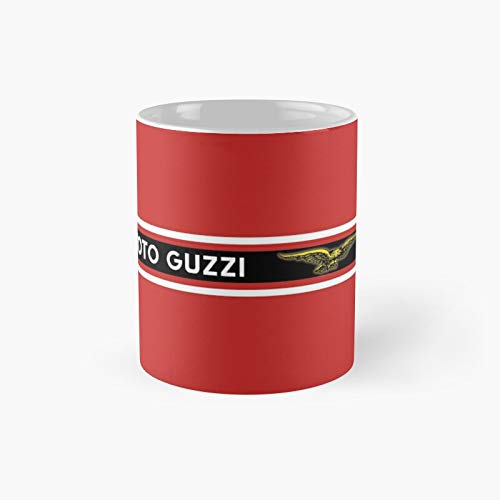 Moto Guzzi V7 Sport Telaio Rosso Tank Logo Taza clásica | Mejor regalo Divertidas tazas de café 11 oz