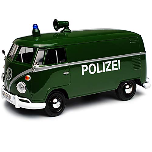 Motormax Volkwagen T1 Policía Verde 1950-1967 1/24 Modelo Coche