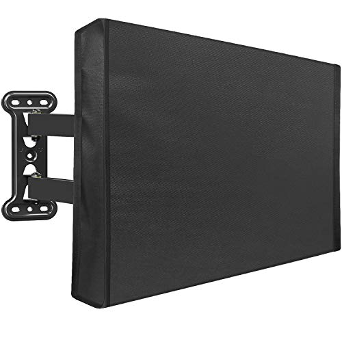 Mounting Dream Funda TV Exterior Resistente al Agua y al Polvo para 53" - 55" Televisor, Protector TV Exterior con Bolsillo para Control Remoto, Compatible con Soportes TV Pared, MD55TC-03