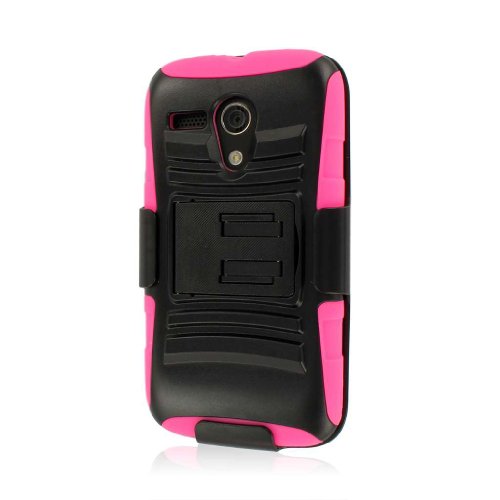 MPERO Empire Impact XT - Carcasa con función Atril para Motorola Moto G (Enganche para cinturón), Color Rosa