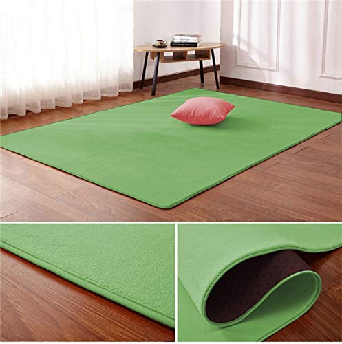 Nuevo listado de la alfombra de la sala de estar alfombra de piso dormitorio cama polar coral manta de estudio de la puerta alfombra de lana coral cushion-verde 0.8*1.6m-1,50 x80cm