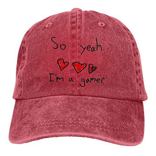 Padres Slimecicle - So Yeah I'm A Gamer Outdoor Trucker Hat Snapback - Mountain Bike Design Rojo