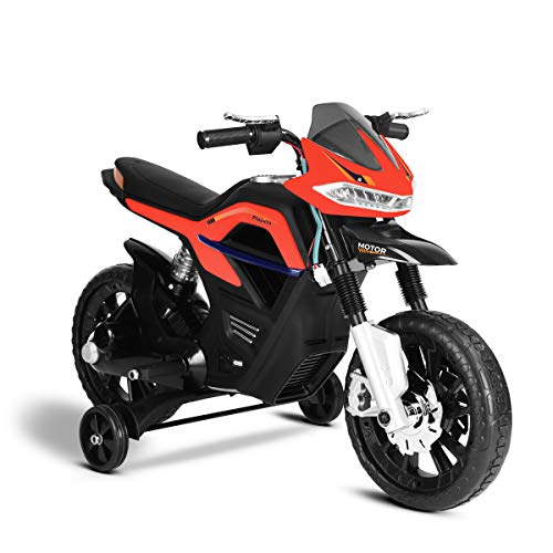 Playkin FASTER - Moto electrica niños bateria 6V recargable con luces y musica +3 años juguetes infantiles triciclo correpasillos