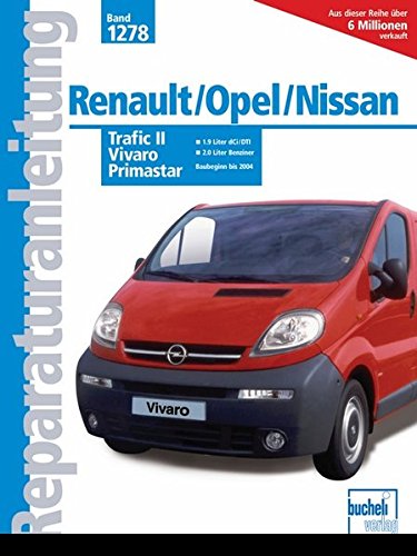 Renault Trafic II / Opel Vivaro / Nissan Primastar Baubeginn bis 2004..: 1,9 Liter dCi/DTI/2,0 Liter Benziner