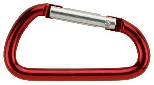 SBS® - Mosquetón (aluminio, 5 x 60 mm, 10 unidades), color rojo