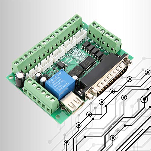 Tarjeta de interfaz USB Junta de control de movimiento CNC Breakout Board 5 Axis MACH3 para equipo de máquina