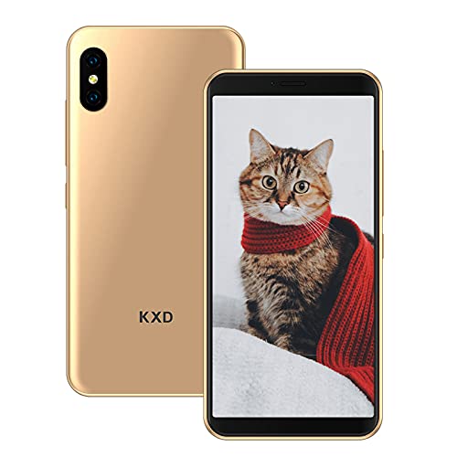 Teléfono Movíl Libre Moviles KXD 6A Smartphone Libres Android Dual SIM Face ID 2500mAh Batería Pantalla 5,5 Pulgadas,1GB RAM+8GB ROM GPS/WiFi/Hotspot, Dorado