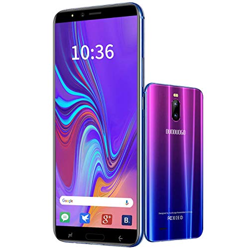 Teléfono Móvil Libres Baratos 4G, DUODUOGO Android 9.0 Smartphone Barato, Teléfono Móvil 6GB+16GB(SD 128GB), 8MP + 5MP, Pantalla HD+6.5 Pulgadas, Quad-Core, Batería 3400 mAh, Dual Sim, GPS, Violet