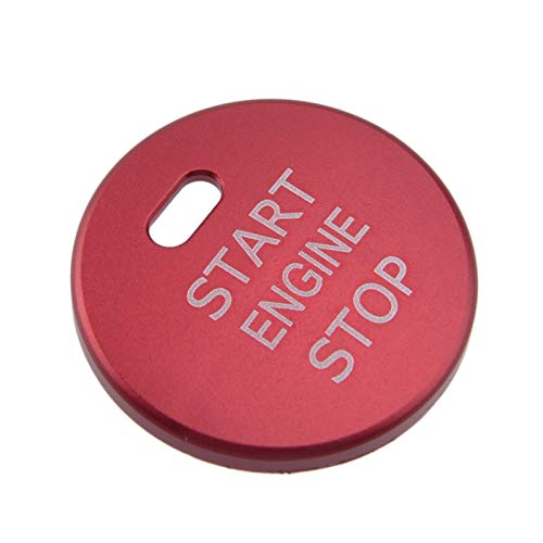 Tonyzhou Co.,ltd Un botón de Arranque Rojo Delantero del Motor Interruptor de Arranque y Parada Cubierta de botón embellecedor de aleación de Aluminio, para Hyundai Elantra 2017 2018 2019 2020