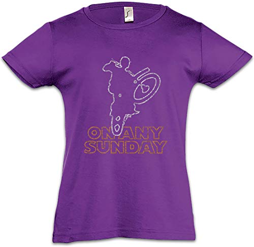 Urban Backwoods On Any Sunday Camiseta para Niñas Chicas niños T-Shirt Morado Talla 12 Años