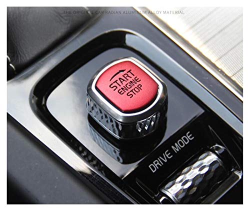 Wishful Coche Auto Motor Inicio Stop Botón Tapa Tapa de Encendido Cubierta de Encendido Fit para Volvo XC60 S90 S60 XC90 V60 V90 2015-2020 Pegatinas Decorativas