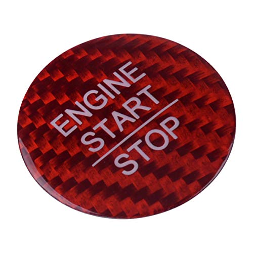 zzwllong Arranque con un Solo botón, Ajuste de la Cubierta del botón de Arranque del Motor de Fibra de Carbono, para Honda Accord Civic City Odyssey Avancier UR-V Jade