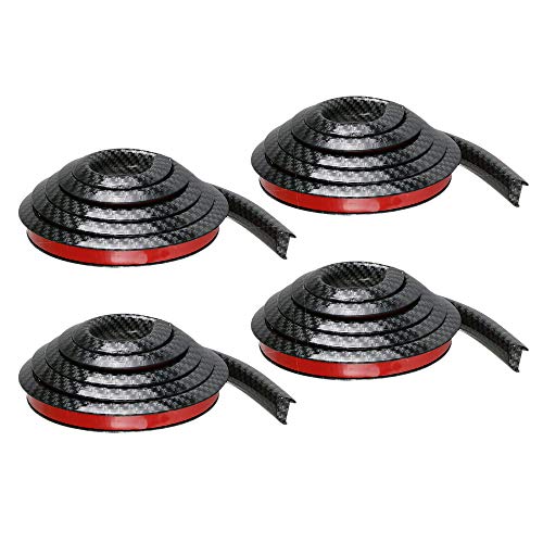 4 Piezas Coche Universal Guardabarros De La Rueda Llamaradas Arco Rueda Ceja Guardabarros Caucho 1.5m * 38mm Protector De Cejas Automático