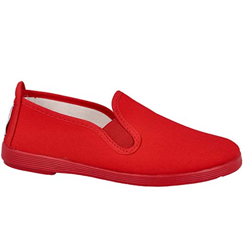 500 NIÑO Zapatillas Kung FU - Lona para: NIÑA Color: Rojo Talla: 27