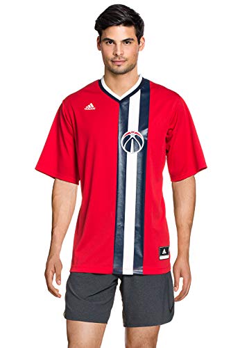 adidas Camiseta, Hombre, Rojo/Blanco/Azul (NBA Washington Wizards 4 3W4), S