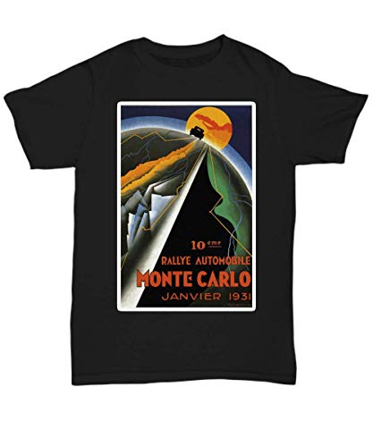 adv 1931 Monte Carlo Automobile Rally - Art Deco Poster Camisetas y Tops(X-Large)