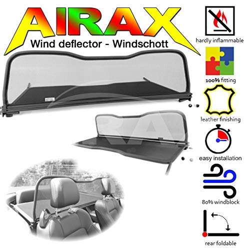 Airax Windschott für Mustang VI Convertible Cabrio Windabweiser Windscherm Windstop Wind deflector déflecteur de vent