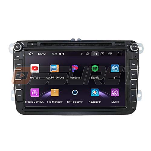 Android 10 Car GPS Navigation Bluetooth 2 DIN Vehículo estéreo con Pantalla táctil de 8 Pulgadas para Volkswagen Skoda Asiento Soporte Mirror Link WiFi / 4G SWC USB SD EQ