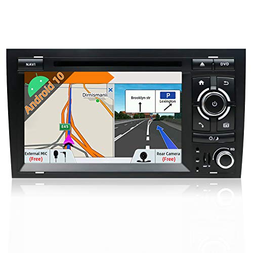 Autoradio Android 9.0-2 Din Estéreo de navegación GPS Compatible Para Audi A4 2003-2011 | Gratis Cámara y Canbus | 7 pulgada 2GB/32GB |SD |USB |DAB+ Soporte |3G/4G |WLAN | Bluetooth|MirrorLink|Volante