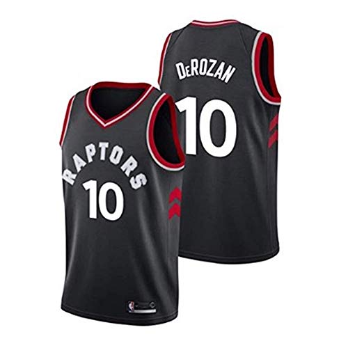 AZHom Camiseta de Baloncesto de la Nueva Temporada de los Toronto Raptors 10DeMar DeRozan (Color : Black, Size : M)
