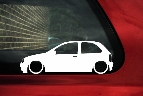 bajar de silueta de coche – adhesivo para Opel Corsa B (3 puertas)