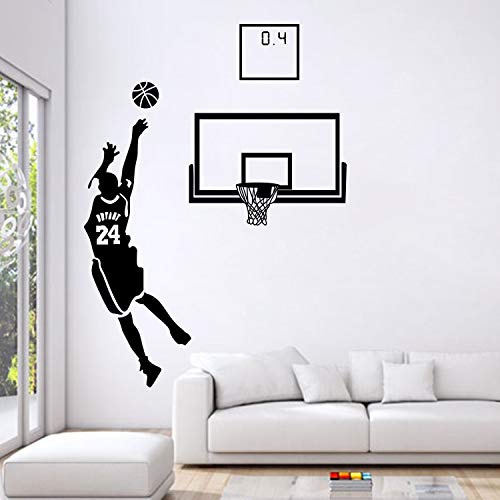 Baloncesto Deportes The Miraculous 0.4s Lore Of Kobe Bryant Jump-Shot NBA Etiqueta de la pared Calcomanía de vinilo Boy Fans Dormitorio Sala de estar Club Decoración para el hogar Mural