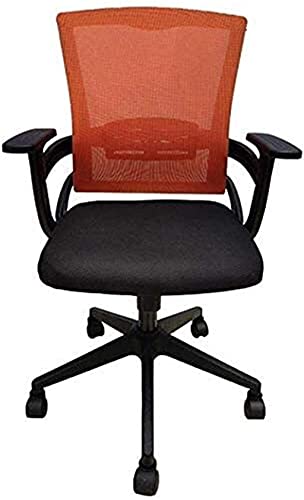BeingHD Qualitätsbürostuhl, Bürostuhl mit Armlehne Bürostuhl Ergonomisch einstellbar Back Office/Swivel Task Stuhl Atmungsaktiv Mesh Chair (Color : Orange, Size : 100 * 61cm)