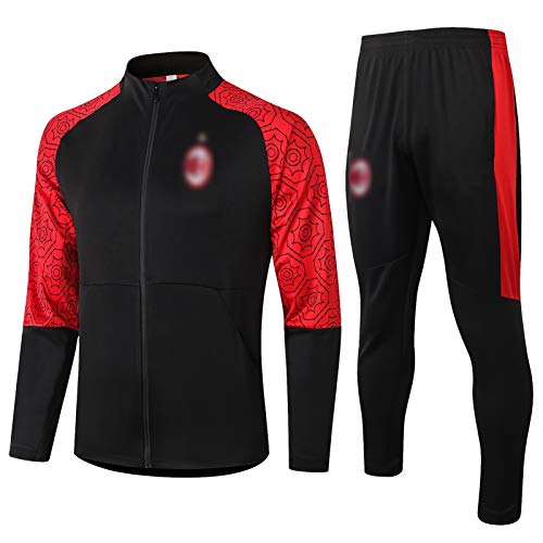 BVNGH AC Milan - Camiseta de fútbol para hombre, 2021, diseño de camisetas de fútbol de la nueva temporada, manga larga, ropa deportiva (S-XXL) L