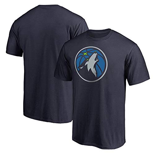 Camiseta NBA Minnesota Timberwolves Fan Ropa De Baloncesto Cómoda Manga Corta Negra Black-L