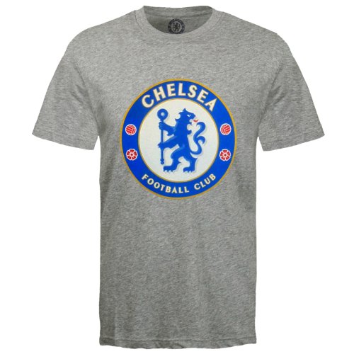 Chelsea FC - Camiseta oficial para niños - Con el escudo del club - Gris - 8-9 años