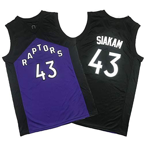 CNMDG Toronto Raptors 43# Pascal Siakam - Camiseta de baloncesto para hombre, edición 2021 de la nueva temporada bonificada Jersys de baloncesto, clásico retro (S-XXL) S