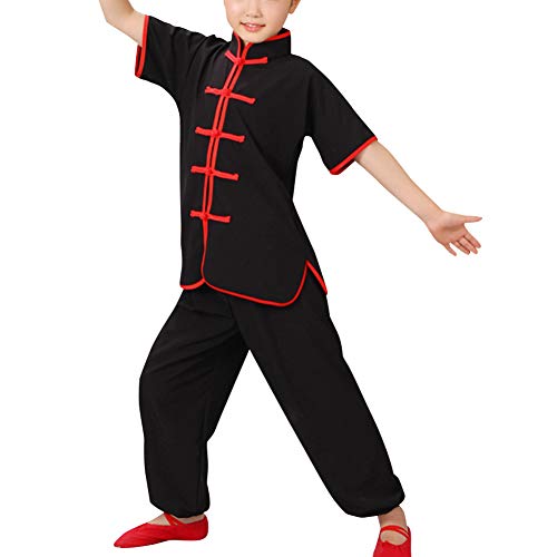 Daytwork Disfraces Chinos Tradicional Marciales - Niño Conjuntos Estudiante Niños Tai Chi Wushu Rendimiento Uniformes Kung Fu Chicas Ejercicio Trajes de Ropa