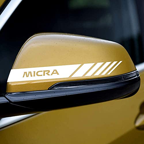 Etiquetas engomadas espejo retrovisor del coche para Nissan Micra, accesorios automóvil ​de las etiquetas engomadas del