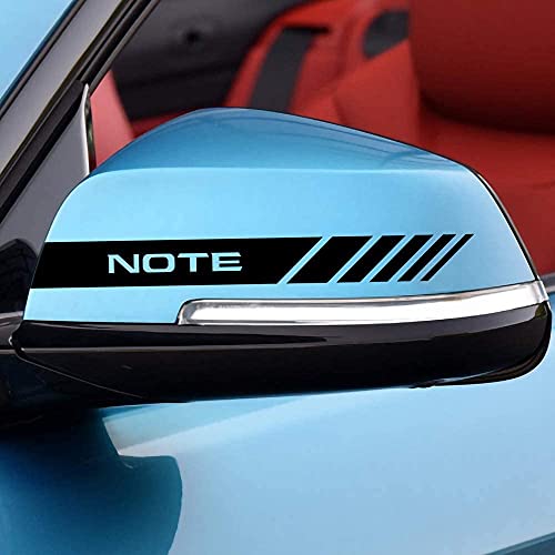 Etiquetas engomadas espejo retrovisor del coche para Nissan Note, accesorios automóvil ​de las etiquetas engomadas del