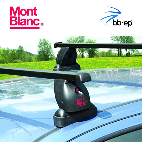 Exclusivo Mont Blanc Acero Baca/Last portaequipajes 91506658 para Opel Combo – Van con fixpunkten en el Techo – Sistema de baca Completo Incluye Candado y Llave