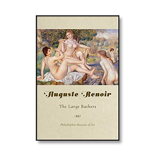 Famoso cartel de la exposición de August Renoir, retrato, imagen de impresión Vintage, pintura en lienzo sin marco familiar, A1 30x45cm