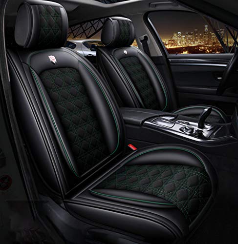 Funda para asiento de automóvil-Compatible con airbags Ajuste delantero y trasero para sedán SUV Camión volquete Uso duradero en todas las estaciones,Verde